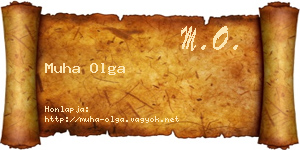 Muha Olga névjegykártya