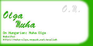 olga muha business card
